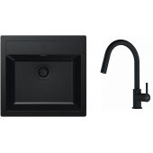 Franke Sirius SID zlewozmywak z baterią czarny mat 143.0733.328
