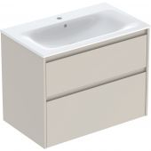 Geberit Selnova Square umywalka z szafką 80 cm piaskowoszary mat 504.139.DB.1