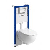 Geberit Duofix Basic stelaż podtynkowy z uszczelką i miską WC Selnova Premium Rimfree z deską wolnoopadającą 118.345.00.2