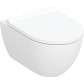Geberit Acanto miska WC z deską wolnoopadającą wisząca bez kołnierza spłukiwanie wirowe biały 502.774.00.1