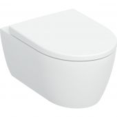 Geberit iCon miska WC z deską wolnoopadającą wisząca bez kołnierza spłukiwanie wirowe biały połysk 503.046.00.1