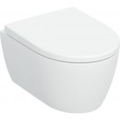 Geberit iCon zestaw miska z deską wisząca bez kołnierza spłukiwanie wirowe biały połysk 503.048.00.1