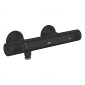 Grohe Precision Flow bateria prysznicowa ścienna termostatyczna czarny mat 348402430