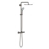 Grohe Euphoria zestaw prysznicowy ścienny termostatyczny z deszczownicą Brushed Hard Graphite 26075AL0