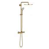 Grohe Euphoria zestaw prysznicowy ścienny termostatyczny z deszczownicą Brushed Cool Sunrise 26075GN0