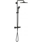 Grohe Vitalio Joy zestaw prysznicowy ścienny termostatyczny z deszczownicą czarny 264002431