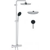 Grohe Vitalio Start System 250 zestaw prysznicowy ścienny termostatyczny z deszczownicą chrom 26677001