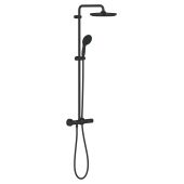 Grohe Vitalio Start System 250 zestaw prysznicowy ścienny termostatyczny z deszczownicą czarny mat 266772431