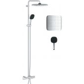Grohe Vitalio Comfort zestaw wannowo-prysznicowy ścienny termostatyczny z deszczownicą chrom 26984001