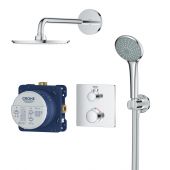 Grohe Grohtherm zestaw prysznicowy podtynkowy termostatyczny z deszczownicą StarLight Chrome 34734000