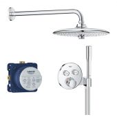 Grohe Grohtherm SmartControl zestaw prysznicowy podtynkowy termostatyczny z deszczownicą StarLight Chrome 34744000