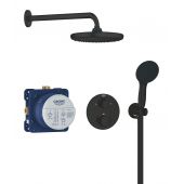 Grohe Vitalio Start zestaw prysznicowy podtynkowy termostatyczny z deszczownicą czarny 348832430