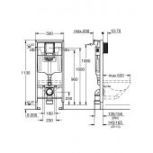 Grohe Rapid SL stelaż podtynkowy 3w1 do WC 38539001