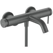 Hansgrohe Tecturis S bateria wannowo-prysznicowa ścienna czarny chrom szczotkowany 73422340