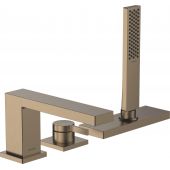 Hansgrohe Tecturis E bateria wannowo-prysznicowa nawannowa brąz szczotkowany 73443140