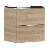 Hansgrohe Xelu Q szafka 58 cm podumywalkowa wisząca naturalny dąb/chrom 54025000
