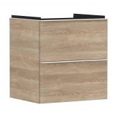 Hansgrohe Xelu Q szafka 58 cm podumywalkowa wisząca naturalny dąb/biały mat 54025700