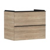 Hansgrohe Xelu Q szafka 78 cm podumywalkowa wisząca naturalny dąb/czarny mat 54029670