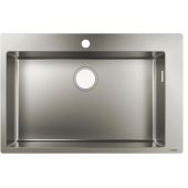 Hansgrohe S711-F660 zlewozmywak stalowy 76x50 cm stal szlachetna 43302800