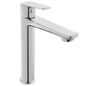 Invena Dokos bateria umywalkowa stojąca wysoka chrom BU-19-W01