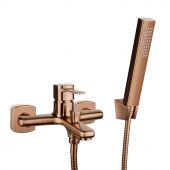 Invena Glamour bateria wannowo-prysznicowa ścienna miedź BW-02-014