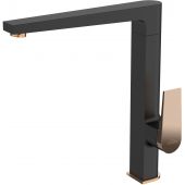 Outlet - Invena Midnight Trend bateria kuchenna stojąca czarny mat/różowe złoto BZ-35-014