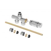 Invena PROV zawór do dolnego podłączenia zespolony jednootworowy duoplex chrom CZ87015