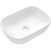 Invena Vitoria umywalka 45,5x32 cm nablatowa prostokątna biała CE-48-001