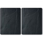 Kesper płyta kuchenna 50x38,5 cm XL 2 szt zestaw do krojenia i serwowania szkło wzór kamień naturalny 36623