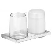 Keuco Edition 11 uchwyt z kubkiem i dozownikiem mydła 180 ml ścienny szkło/chrom 11153019000