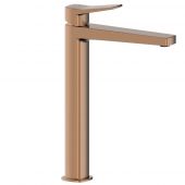 KFA Armatura Malaga bateria umywalkowa stojąca wysoka różowe złoto szczotkowane 4522-712-34