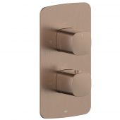 KFA Armatura Malaga Rose Gold bateria prysznicowa podtynkowa termostatyczna różowe złoto szczotkowane 5759-001-34