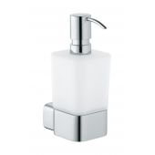 Kludi E2 dozownik do mydła w płynie ścienny chrom/szkło białe 4997605
