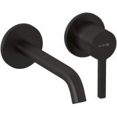 Kludi Nova Fonte Pura bateria umywalkowa podtynkowa czarny szczotkowany 20244N215