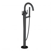 Kludi Nova Fonte Puristic bateria wannowo-prysznicowa wolnostojąca czarny mat 205903915