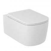 Kludi Resa S miska WC z deską wolnoopadającą wisząca bez kołnierza spłukiwanie wirowe biały mat 27WCSET53