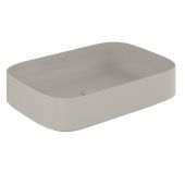 Kludi Resa S umywalka z korkiem 60x40 cm prostokątna nablatowa szaro-beżowy mat 58CW40O2