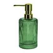 Kleine Wolke Antoinette dozownik do mydła 250 ml stojący złoty/szkło zielone 8034606854