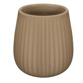 Kleine Wolke Groove kubek na szczoteczki stojący kamionka brąz 8091314852