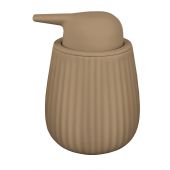 Kleine Wolke Groove dozownik do mydła 480 ml stojący kamionka brąz 8091314854