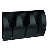 Kleine Wolke Tulip wieszak na ręczniki potrójny czarny mat 8645926887