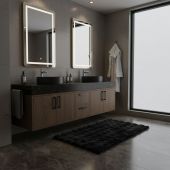 Kleine Wolke Cloud dywanik łazienkowy 120x70 cm prostokątny czarny 9198926225