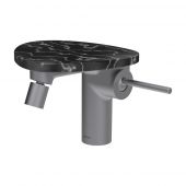 Laufen Ada bateria bidetowa stojąca stal nierdzewna/czarny marmur HF506710506060