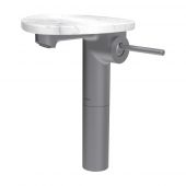 Laufen Ada bateria umywalkowa stojąca wysoka stal nierdzewna/biały marmur HF506714505060