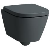 Laufen Meda miska WC wisząca bez kołnierza spłukiwanie wirowe grafit mat H8201137580001