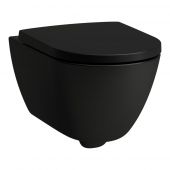 Laufen Pro X miska WC wisząca bez kołnierza ze spłukiwaniem wirowym czarny mat H8208607160001