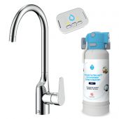 Laveo Claro bateria kuchenna stojąca z systemem filtrującym Dafi chrom BAKA098D