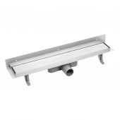 Laveo Basso odpływ przyścienny 70 cm ruszt odwracalny stal COB271D