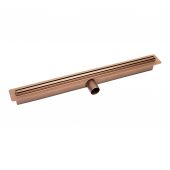 Laveo Slim odpływ liniowy 60 cm ruszt wąski różowe złoto COS860D
