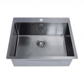 Laveo Marmara zlewozmywak stalowy 59x51 cm grafit SAM510T